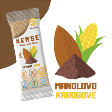 KEKSE Mandlově karobové oplatky