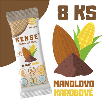KEKSE Mandlově karobové oplatky 8 ks