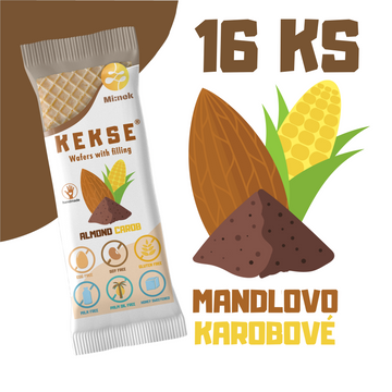 KEKSE Mandlově karobové oplatky 16 ks
