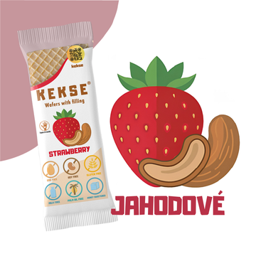 KEKSE Jahodové oplatky