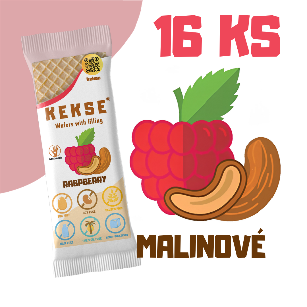 KEKSE Malinové oplatky 16 ks