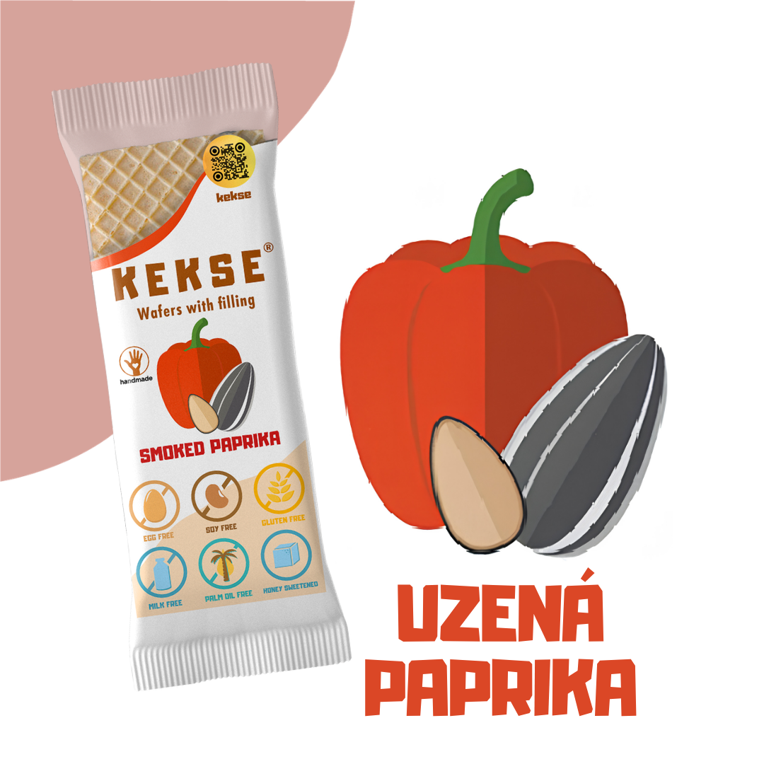 KEKSE oplatky s uzenou paprikou — bezlepkové a veganské, končící trvanlivost