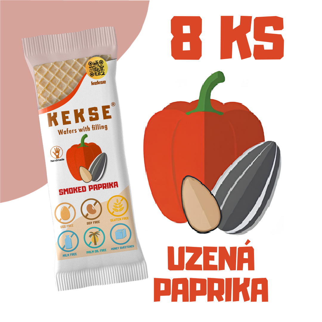 KEKSE Oplatky s uzenou paprikou 8 ks