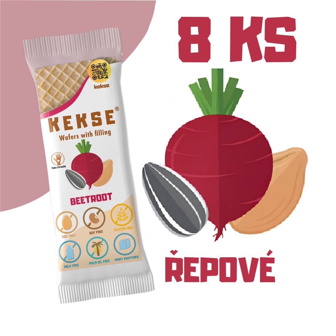 KEKSE Oplatky s červenou řepou 8 ks