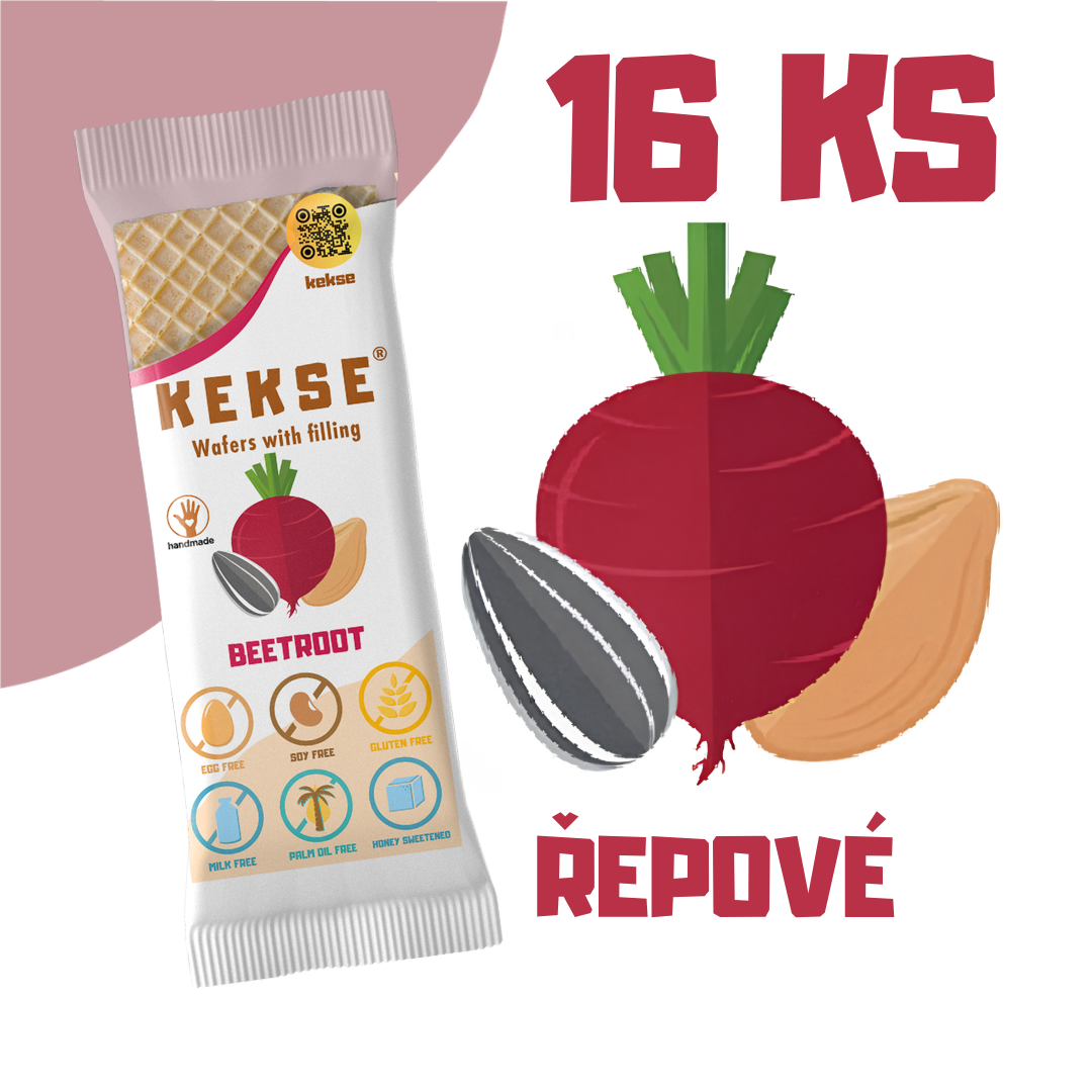 KEKSE Oplatky s červenou řepou 16 ks