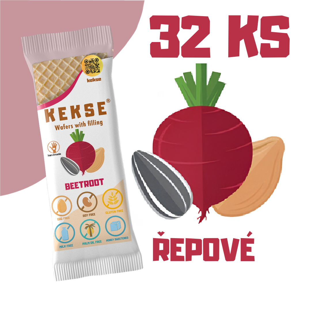 KEKSE Oplatky s červenou řepou 32 ks