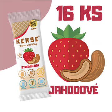 KEKSE Jahodové oplatky 16 ks