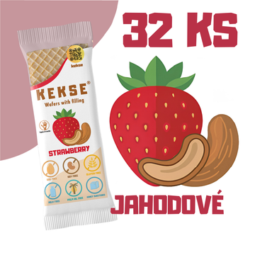 KEKSE Jahodové oplatky 32 ks