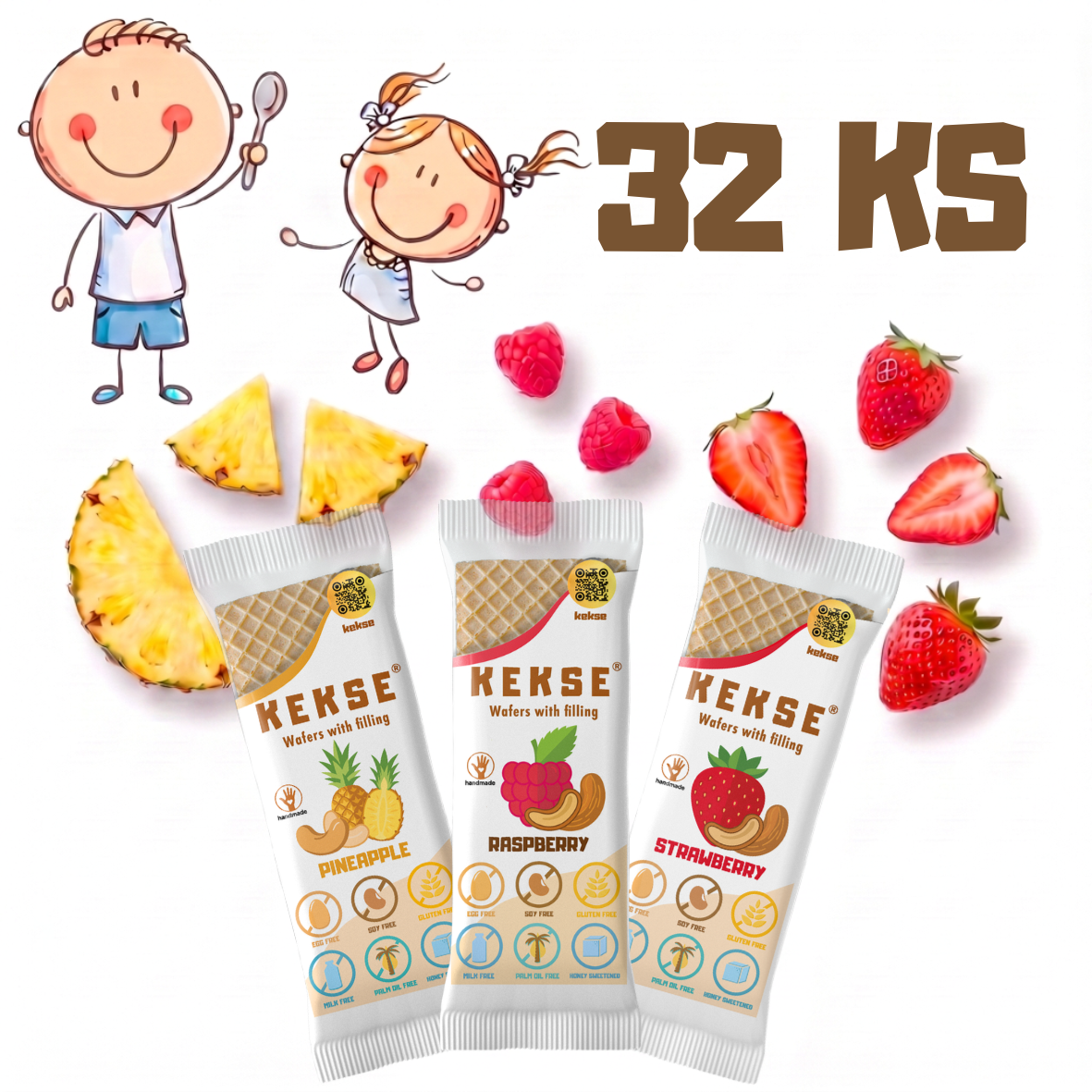KEKSE Ovocný mix 32 ks