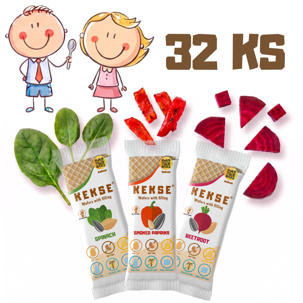 KEKSE Slaný mix 32 ks