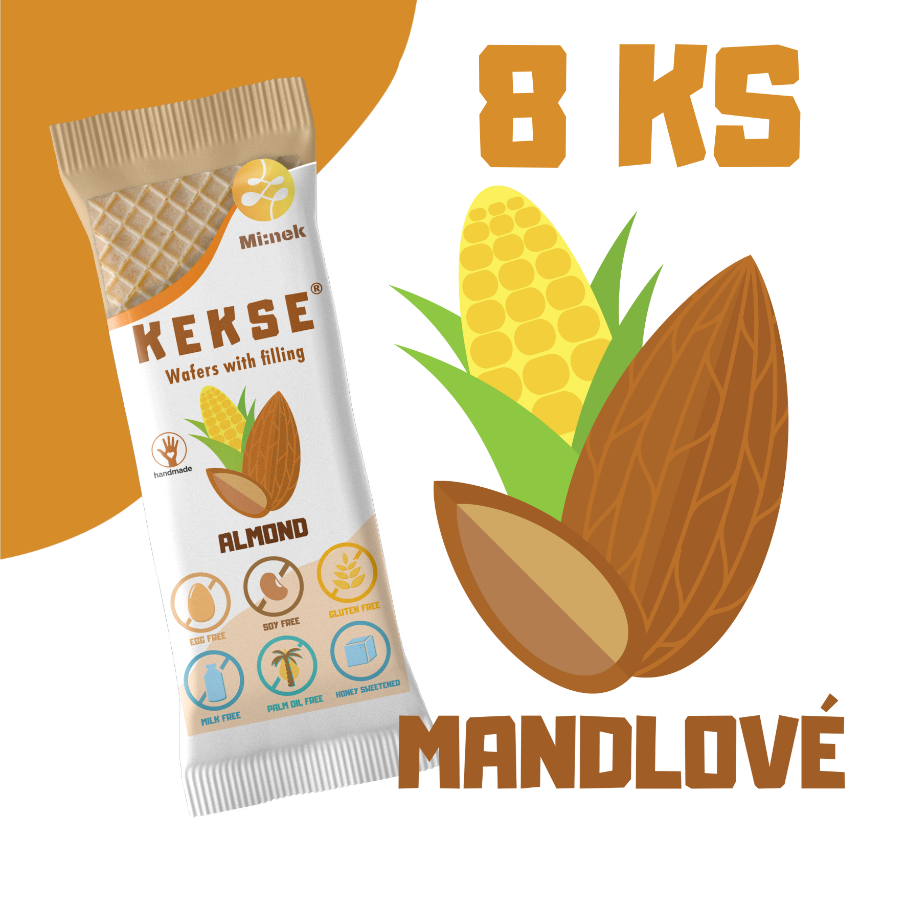 KEKSE Mandlové oplatky 8 ks