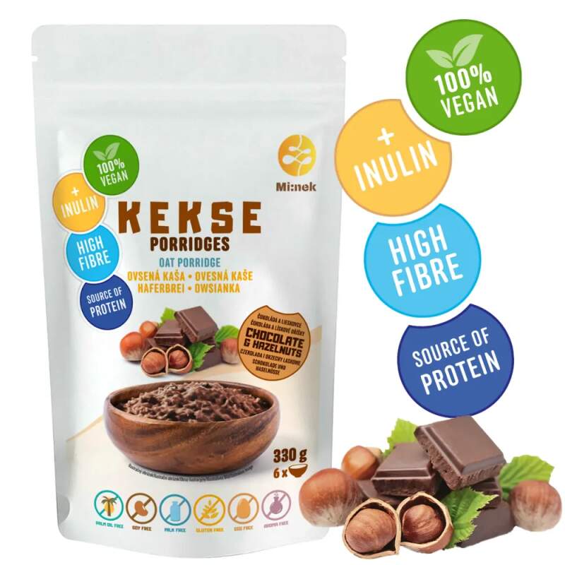 KEKSE Ovesná kaše Čokoláda+Lískovce 330g