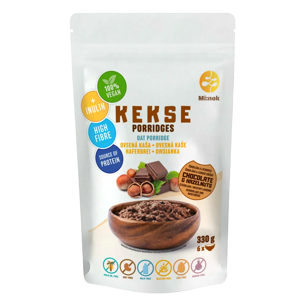 KEKSE Ovesná kaše Čokoláda+Lískovce 330g